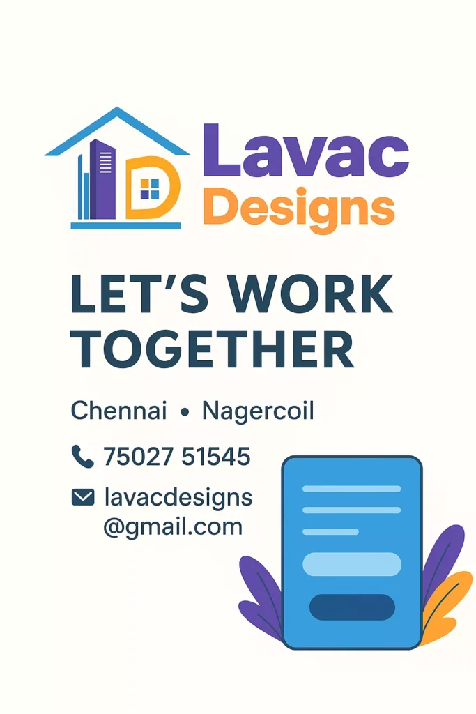 Modern living room interior design by Lavac Designs in Chennai
